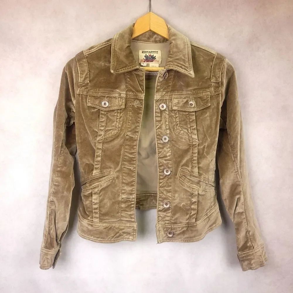Parasuco Khaki Velvet Jacket Size Small